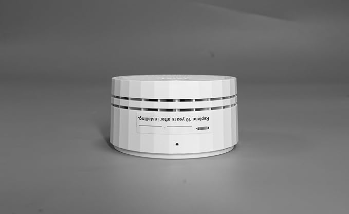Heiman Smoke Detector, Photoelectric Fire Alarm, 10-Year Battery Powered Smoke Alarms for Home, UL 217 10th Ed. Certified, Portable Small Compact, Test Silence Button & Low Battery Warning, RV, Travel
