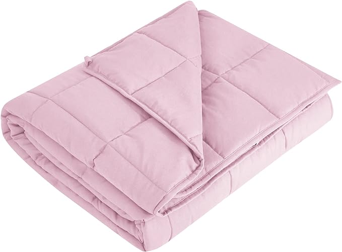 L'AGRATY Weighted Blanket - 36"x48" 5lbs Cooling Breathable Microfiber Material with Glass Beads Small Blanket All-Season Summer Fall Winter Soft Thick Comfort