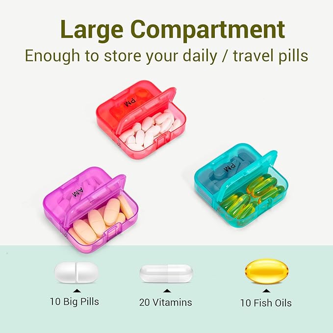 Pill Organizer 2 Times a Day