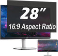 28 Inch Privacy Screen for Computer Monitor, 16:9 Anti-Spy Filter for Laptop & PC Display, Blue Light Blocking Anti-Glare Reversible Protector Film, Easy Slide-Mount Installation (28 Inch Widescreen(16:09))