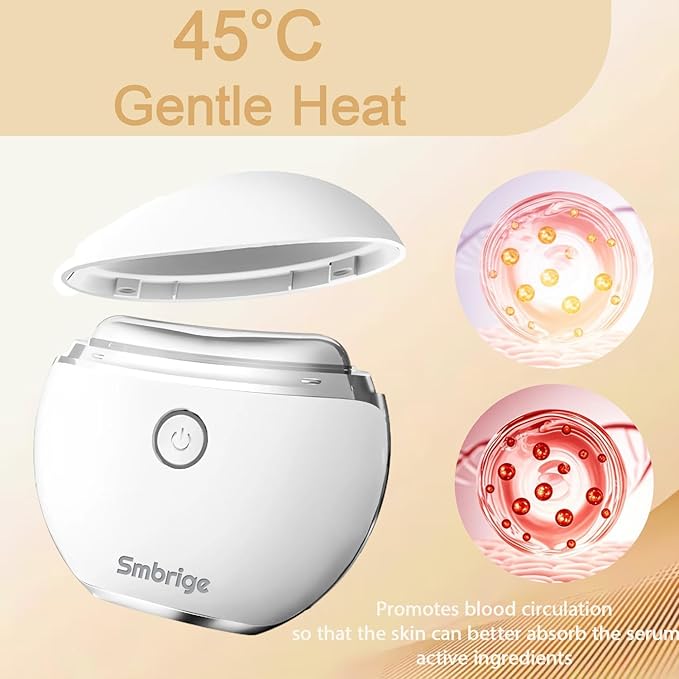 Face Massager Tool 4 Color Modes Red Light Therapy for Face Neck Skin Care at Home ，Gua Sha Facial Tools, White