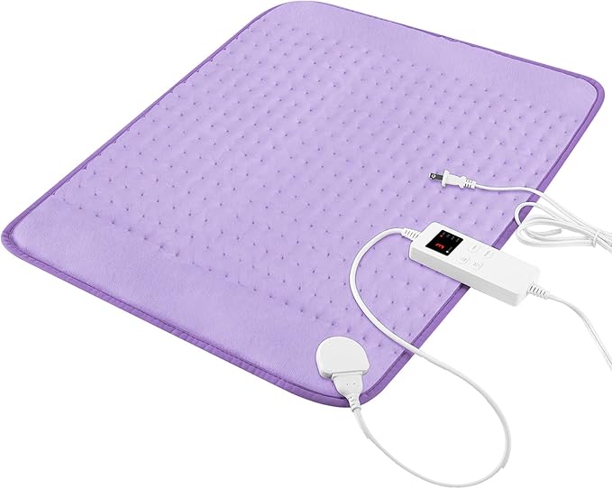 Heating Pad for Back Pain & Cramps Relief, Electric Heating Pad for Neck/Shoulders/Legs/Arms/Knee, Dry&Moist Heating Pads, 6 Heat Settings, Auto Off, Machine Washable, Gifts for Women(20''x24'')
