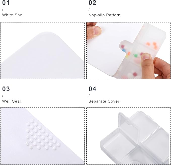Patelai 6 Pieces Travel Pill Organizer 6 Compartments Portable Pill Case for Pocket Purse Small Drawer Type Medicine Box Vitamin Holder Container with Locking Hole for Elderly Cod Liver Oil 3 Colors