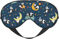 Space Sleeping Panda Sleep Mask Eye Mask with Adjustable Strap Eye Sleep Shade Cover Blocks Light for Women Men Airplane Travel Nap