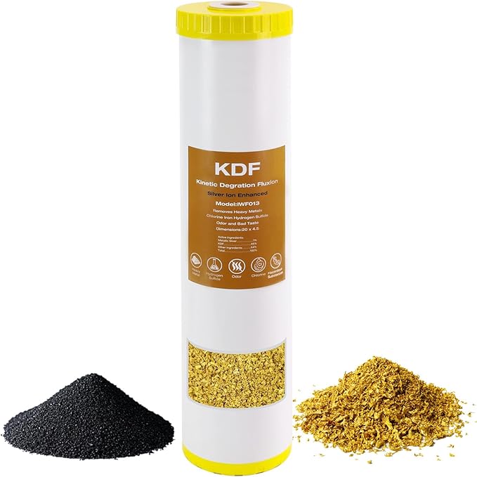 H&G Lifestyles KDF Water Filter Cartridge,Replacement for 20 x 4.5 Whole House Water Filtration System, Remove Chlorine Heavy Metal,Improve Water Taste,Compatible with 20 Inches Filter Housing