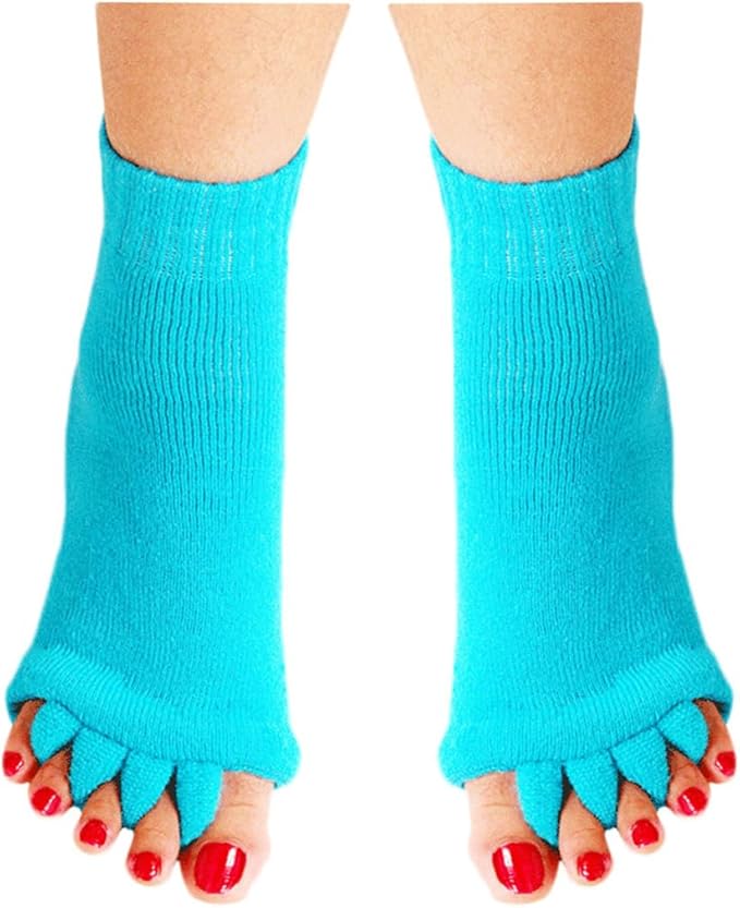 Toe Separator Yoga Gym Sports Massage Foot Alignment Socks 2 Pairs