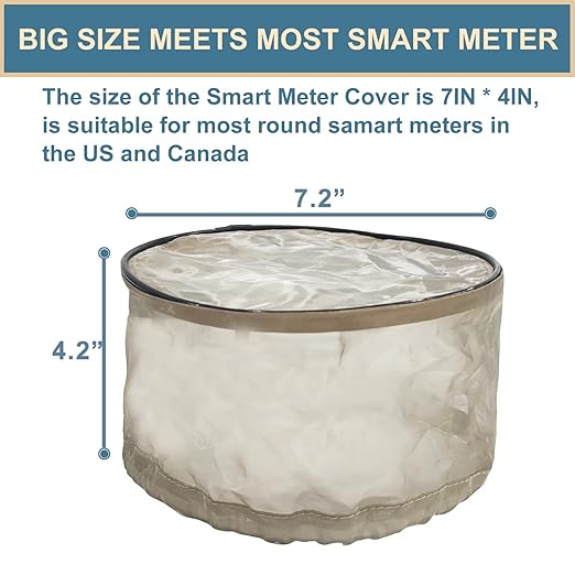 Smart Meter Cover,Electric Meter Cover Shield, Farday Cage Protection RF Shield Guard Block 5G with Adjustable Bottom Meter Cover