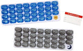 Monthly Pill Organizer 2 Times A Day AM/PM 31 Day Pill Box, Small Removable Travel Daily Pod Cases with Bonus Medical Alert Card