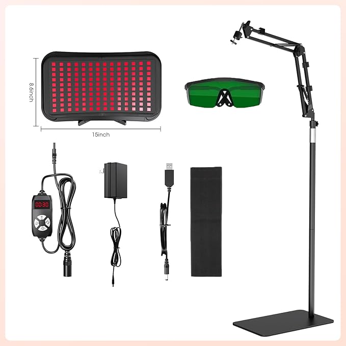 Red Light Therapy for Body，3 in 1 Multifunctional Removable Red Infrared Light Therapy Lamp, 660nm & 850nm Red Light Therapyfor Body and Face, Back, Leg, Waist with Adjustable Stand