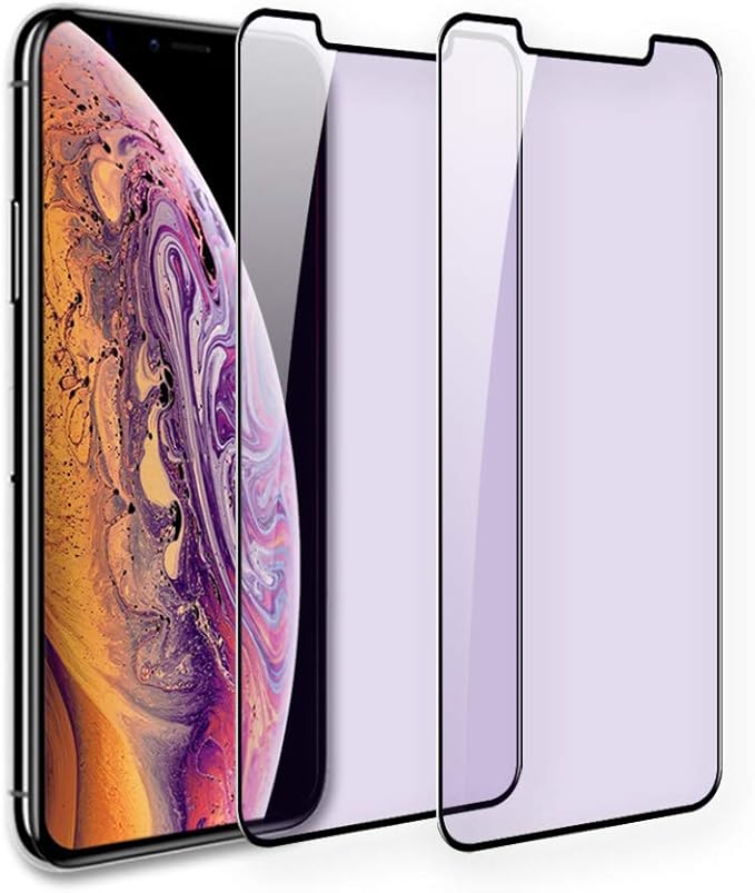 PERFECTSIGHT HD Clear Screen Protector Compatible with iPhone 11 2019, iPhone Xr 2018 6.1 inch (2 Pack), Anti Blue Light Filter Fingerprint 2 Stronger Tempered Glass - Alignment Frame Easy Installation