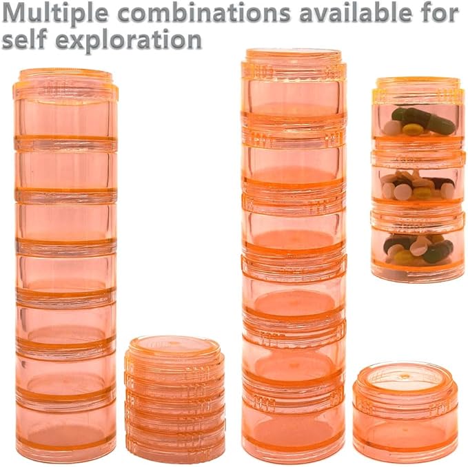 HaiSea Weekly Travel Pill Planner-Monthly Pill Organizer, Daily Month Pill Box-Separate AM/PM Compartments Colors Vary