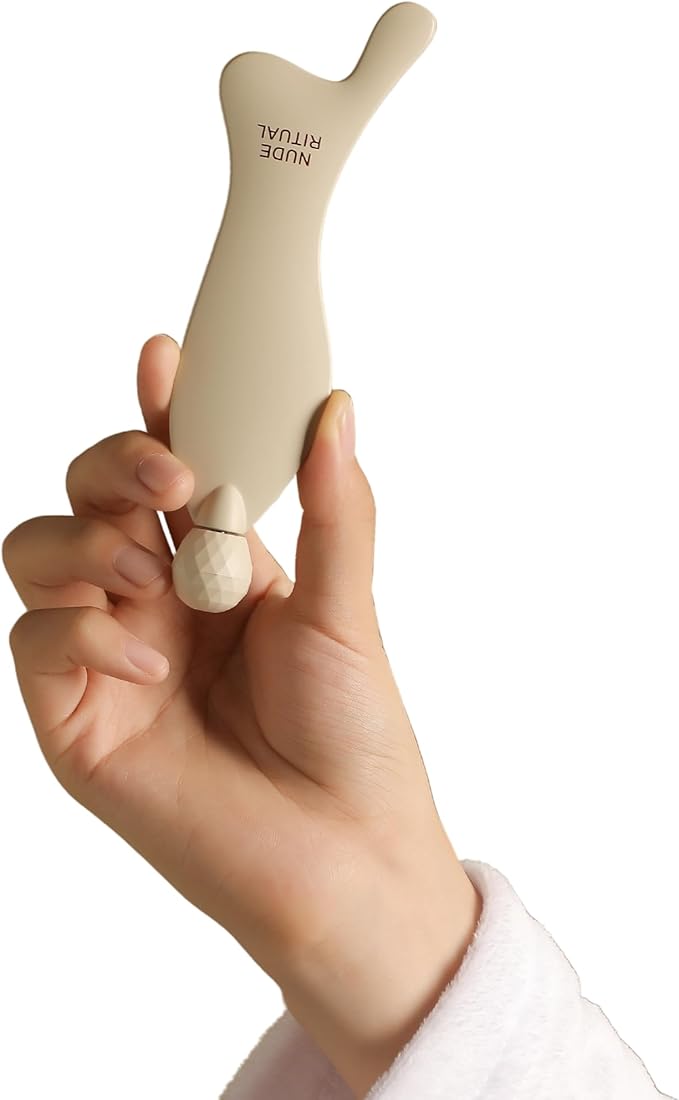 4-in-1 Gua Sha Tool for Face – Facial Sculpting & Jawline Massager for Lymphatic Drainage – Face Massage Tool with Travel Pouch