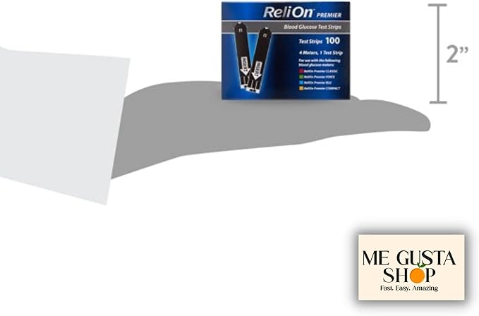 ReliOn Premier Blood Glucose Test Strips, 100 Count + me Gusta Sticker
