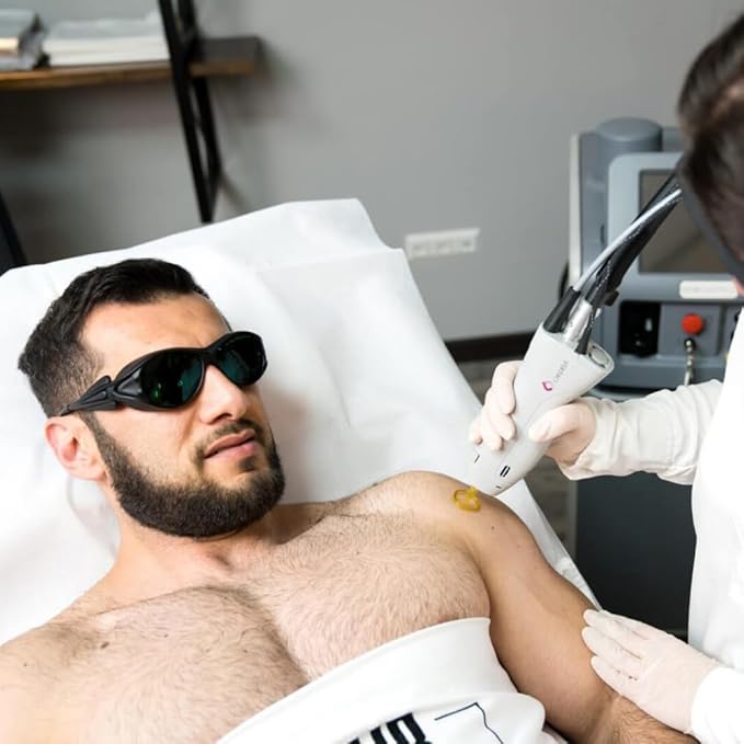 Professional 500nm-1200nm Wavelength IPL Laser Safety Glasses Eye Protection for Hair removal , Red Light Therapy Glasses Protective Tanning Goggles Eyes Protection for Laser Cosmetology Operators