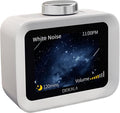 Dekala AuraDot White Noise Sound Machine for Sleep w/Temperature Humidity Monitor, 30 Non-Loop Soothing Sounds, Timer/Play All Night, IPS Screen Sleep Animation, 7-Day Programmable 4 Alarm Clock