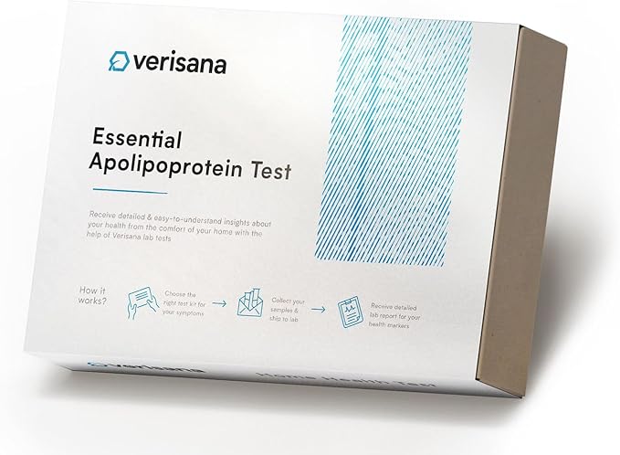 Essential Apolipoprotein Test – Comprehensive Analysis of Apo A1 and Apo B – at-Home Testing Kit – Analysis by CLIA-Certified Lab – Verisana