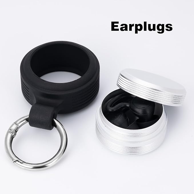 Premium Carrying Case – Small Metal Travel Pill Box, Waterproof Pill Container Keychain Pill Holder, Portable Medicine Pill Organizer for Earplugs, Jewelry, Compatible with Loop, Vibes & Eargasm