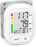 Blood Pressure Monitor Adjustable Wrist Cuff for Home Use Automatic BP Machine Large Digital LCD Display 199 Memory Batteries Included with Carrying Case, White