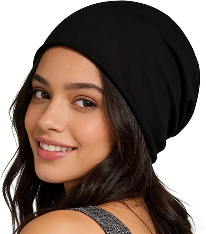 Amerthing Faraday Hat,Silver Fiber Faraday Slouch Beanie,Knitted Protection Cap