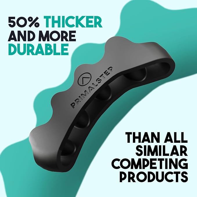 PrimalStep Toe Separators, Spreaders, Spacers, Straightener to Correct Toes for Men and Women, Bunion Corrector, Foot Pain, Plantar Fasciitis, Over 50% Thicker, XL