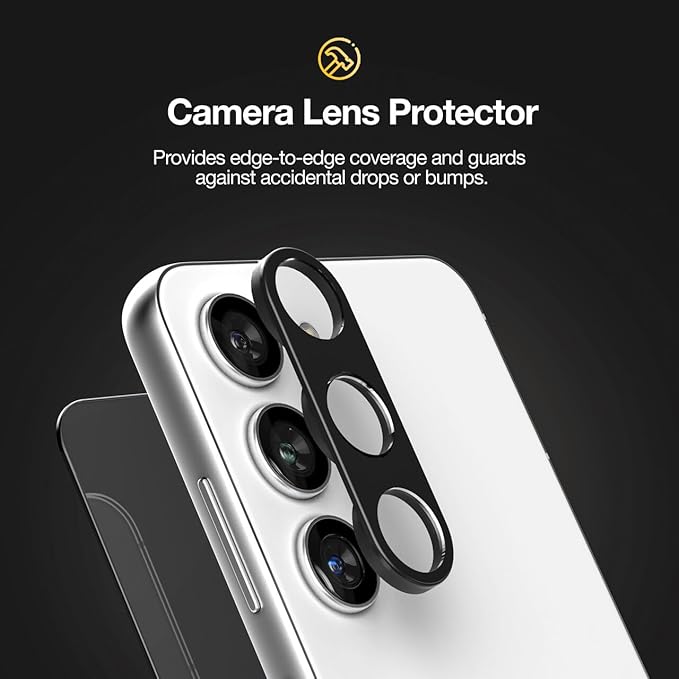 magglass Designed for Samsung Galaxy S24 Tempered Glass Screen Protector UHD & Camera Lens Protector with Applicator