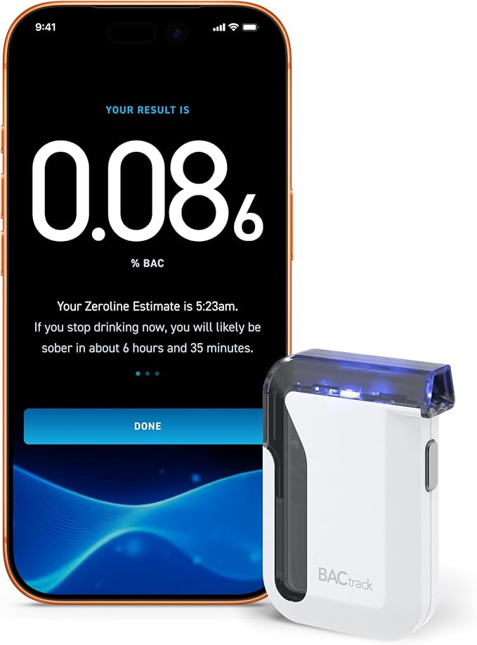 BACtrack Mobile Smartphone Breathalyzer | Professional-Grade Accuracy | Wireless Smartphone Connectivity | Compatible w/Apple iPhone, Google & Samsung Android Devices | Apple HealthKit Integration