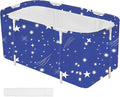 STARBRILLIANT Portable Foldable Bathtub,Soaking Standing Bath Tub for Shower Stall, Easy to Assemble Collapsible Bathtub, Suitable for Travel, Camping and Outdoor Activities (Starry Sky, 45inch)