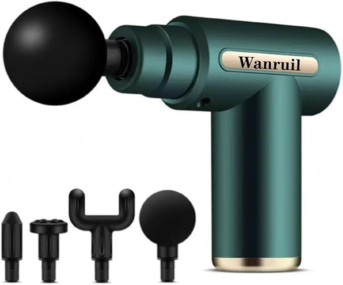 Massage Gun,Upgrade Deep Tissue Muscle Massage for Pain Relief,Percussion Massager with 4 Massage Heads & Silent Brushless Motor,Portable Handheld Massager Gifts for Women Men