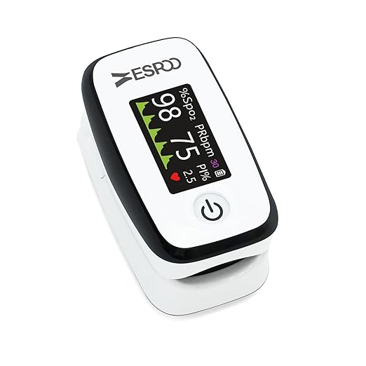 Oxygen Monitor Fingertip, Pulse Oximeter OLED-TFT Display with 20 Memories