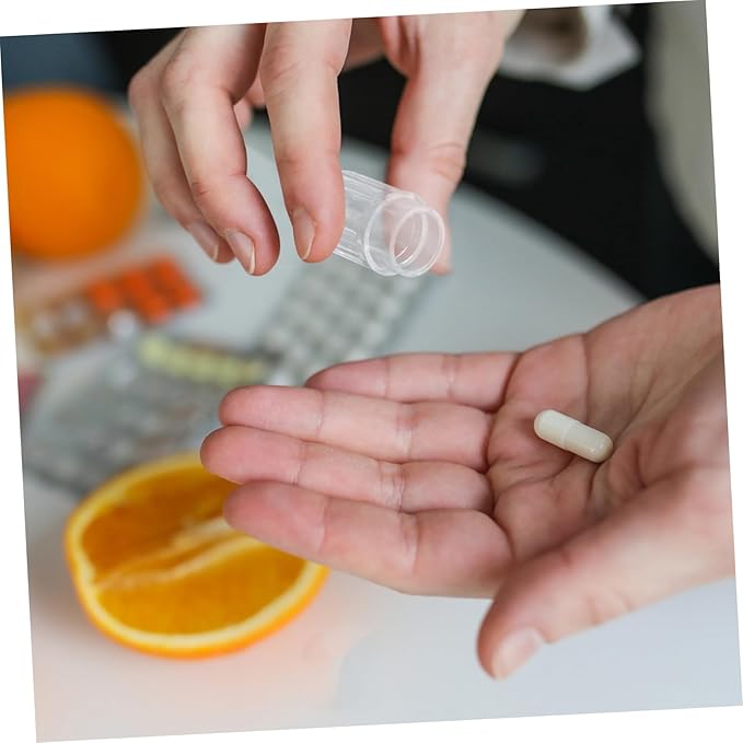 Travel Size Bottle Set 20pcs Capsule Bottles Caps Leakproof Pill Containers for Medication Candy Storage