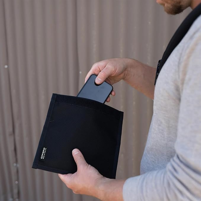 OFFGRID Non-Window Faraday Bags for Phones | Signal Blocking & Anti-Tracking | Made in USA | Fits Smartphones & Key Fobs | Durable ISOTech Fabric | Privacy Protection for Data Security