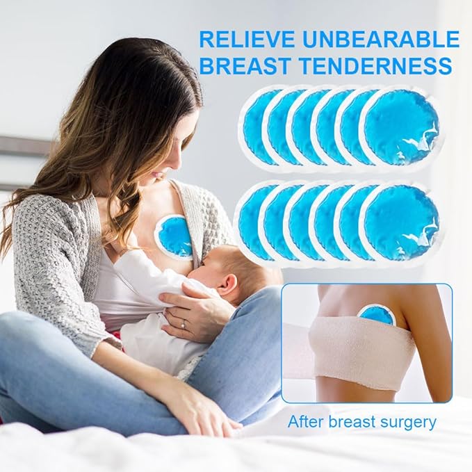 Small Round Ice Packs for Injuries, 12 Pack Soft Cosmetic Ice Packs for Face, Reusable Hot Cold Gel Pack Circular Cold Compress with 2 Wrap for Pain Relief, Toothaches, Breast Surgery, Wisdom Teeth