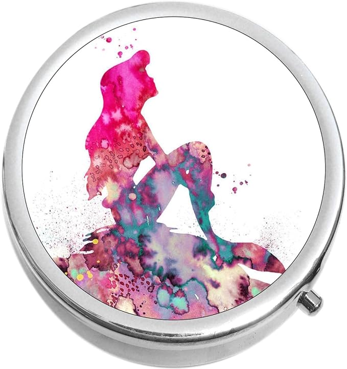 Watercolor Mermaid Medicine Vitamin Pill Box