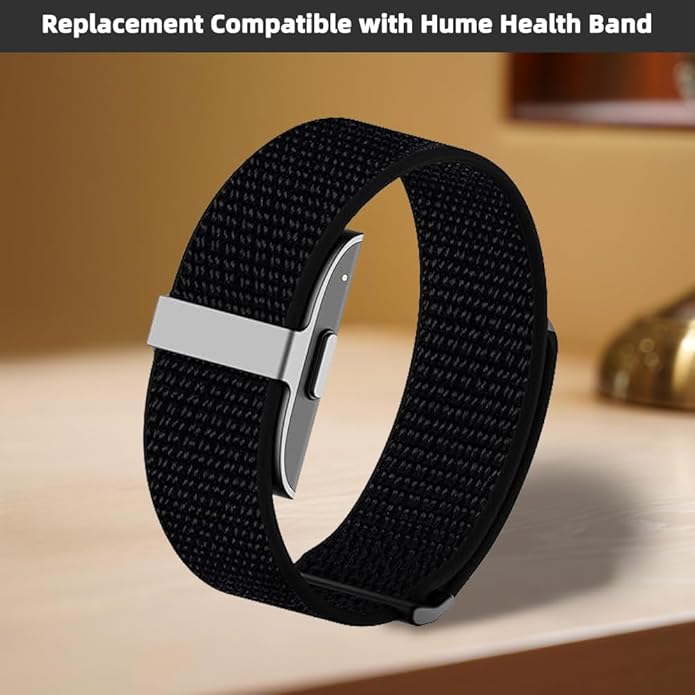 Replacement Band for Hume Health Band, Nylon Loop for Hume Band, Adjustable Soft Woven Nylon & Adjustable Clasp Buckle, Soft Breathable Sport Wristband for Fitness Tracker