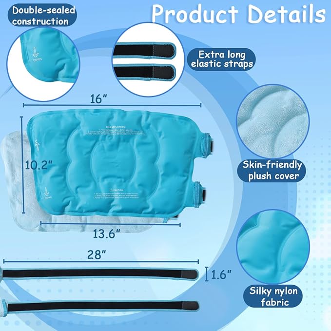 King Mills Plus Size Elbow Ice Sleeve, Ideally Used as Tennis Elbow Ice Pack Wrap with Cold or Hot Therapy for Bursitis, Golfers Treatment, Arthritis, and Tendonitis Pain Relief