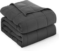 Weighted Blanket for Adults 15lbs, 48"x72", Twin Size Soft Cooling Weighted Blanket for 125-180lbs, Breathable Heavy Blanket with Glass Beads Warm Thick Blanket for Bed Sofa All Season, Dark Grey