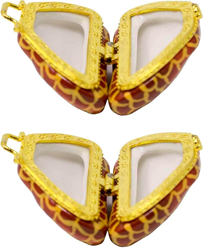 Stephanie Imports Set of 2 Ceramic Purse-Shaped Compact Pill Box & Organizer (Crocodile)