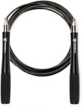 Jump Rope for Men & Women - Ultra-Fast, High Speed Jump Rope - Self-Locking Screw-Free Design with Aluminum Handles and Silicone Textured Grips - Precision Engineered for Maximum Performance - Skipping Rope for Workout Fitness, Cross Training & Home Ex...