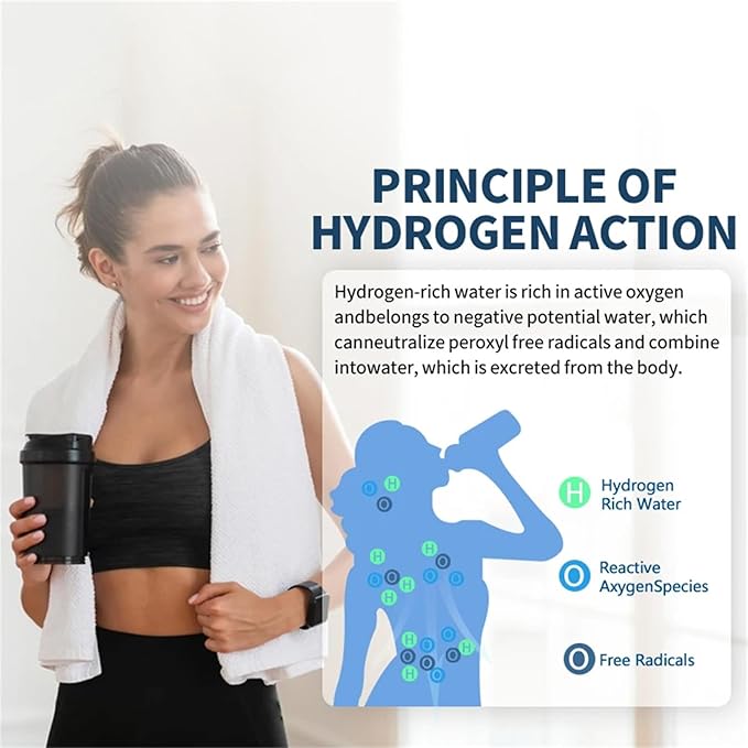 Hydrogen Rich Water Maker Machine, 2L Electric Hydrogen Rich Water Kettle Generator Alkaline Water Ionizer Machine, Hydrogen Concentration Up to1500 PPB
