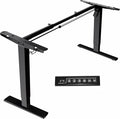 VIVO Electric Stand Up Desk Frame Workstation, Frame Only with 220 lbs Capacity, Brushless Motor Standing Height Adjustable Legs with Memory Controller, Black, DESK-V100EBY