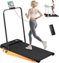 Treadmill with Auto Incline,12-Level Incline Walking Pad Treadmill with Handle Bar,3.0HP Quiet Under Desk 350 lbs Weight Capacity 2 in 1 Foldable Treadmills Walking LED Display for Home Office Gym