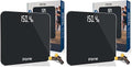 iHome Digital Scale, Bathroom Scale, Batteries Included, Bathroom Scales for Weight, (Black) (Pack of 2)