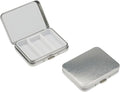 2Pcs Small Pill Case with Mirror 3 Compartment Metal Pill Box for Purse and Pocket,Portable for Daily Vitamins and Medication(Silver)
