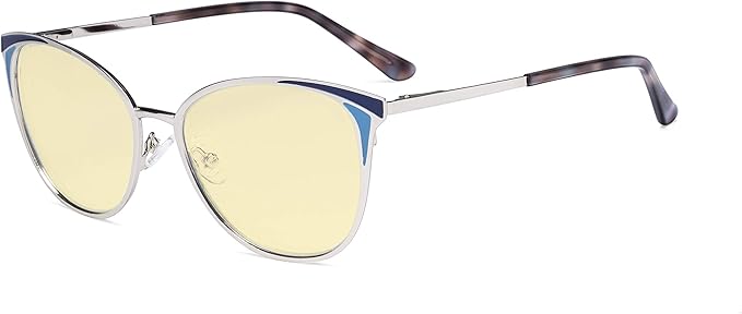 Eyekepper Ladies Blue Light Filter Glasses - Butterfly Design Computer Eyegalsses Women -Transparent Blue Lens