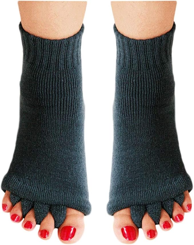 Toe Separator Yoga Gym Sports Massage Foot Alignment Socks 2 Pairs
