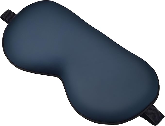 Sleep Mask for Side Sleeper Women Men, Eye Mask for Sleeping Light Blocking, 3D Contoured Cup Sleeping Mask, Soft Breathable Sleep Eye Mask with Adjustable Elastic Strap for Travel (Blue)
