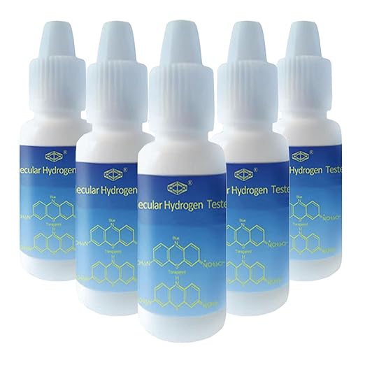 5 Pack Dissolved Hydrogen Test Reagent Measuring Molecular Hydrogen Concentration in Water Blue Drops for Hydrogen Water Generator Bottle Hydrogen Machine（5 Pack of 3ml）