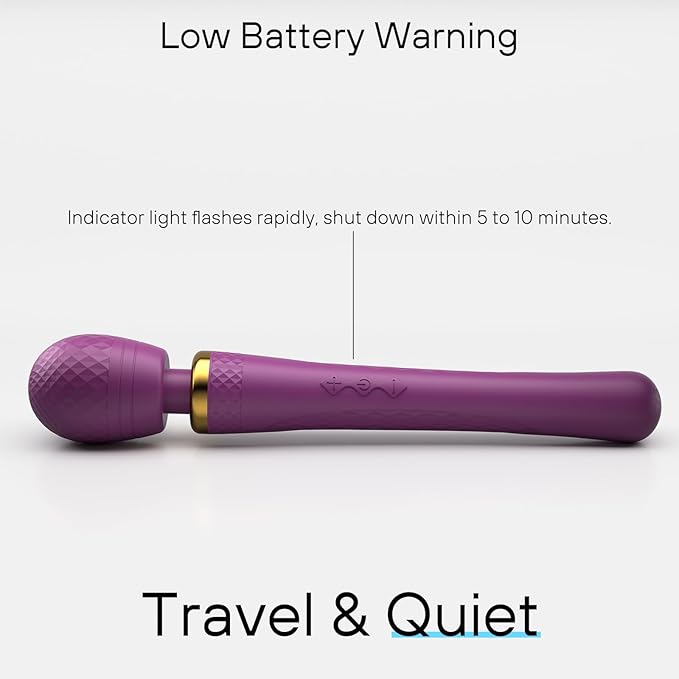 Personal Wand Massager Handheld Cordless Massager Travel-Quiet-Waterproof, USB Rechargeable,Perfect Back Legs Hand Pains and Sports