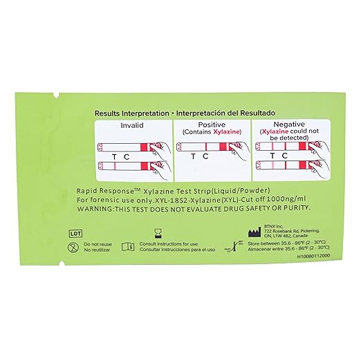 Rapid Response Xylazine Test Strips - Pack of 100 Test Strips - Test Liquids and Powders for Presence of Xylazine