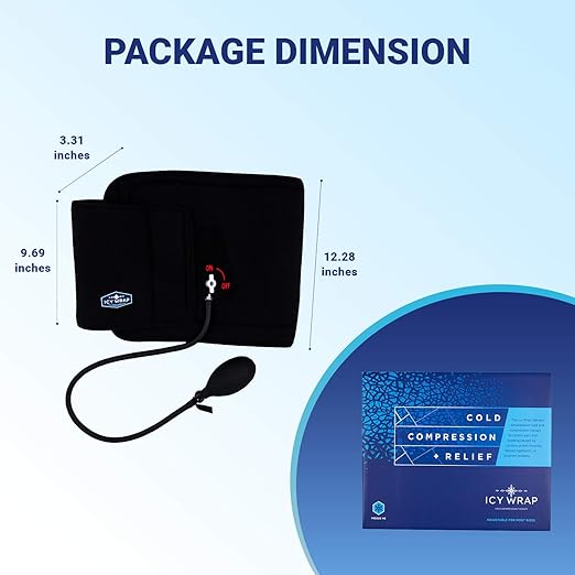 Cold Pack Compression Wrap for Back Pain, Ice Pack Therapy Large Waist/Rib, Cryo-Cool Flexible Treatment for Injuries, Aches, Swelling, Sprains, Inflammation